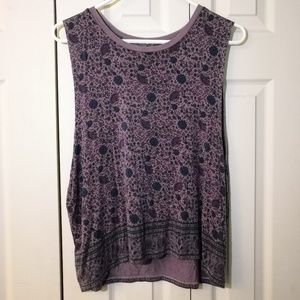 American Eagle purple floral muscle tank